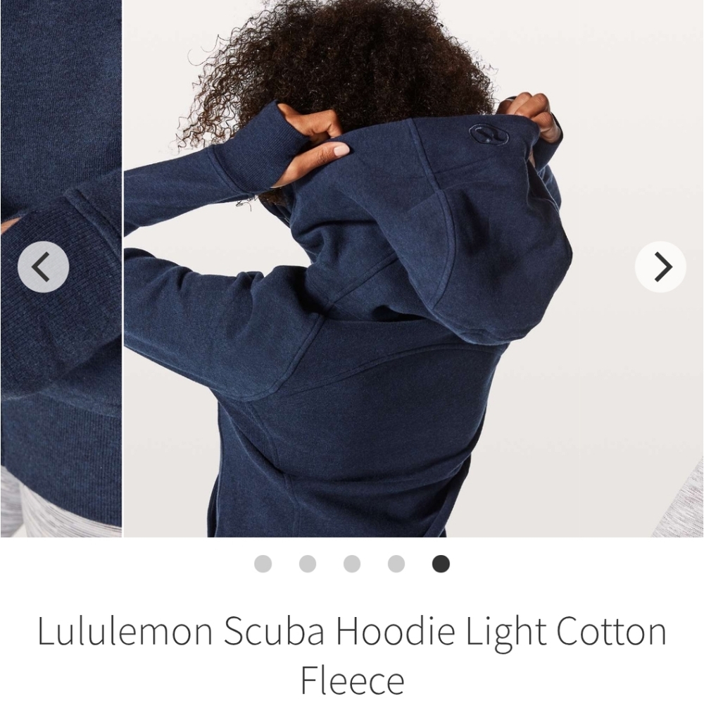 LULULEMON SCUBA HOODIE IV BLUE ZIP UP SIZE 4 SMALL